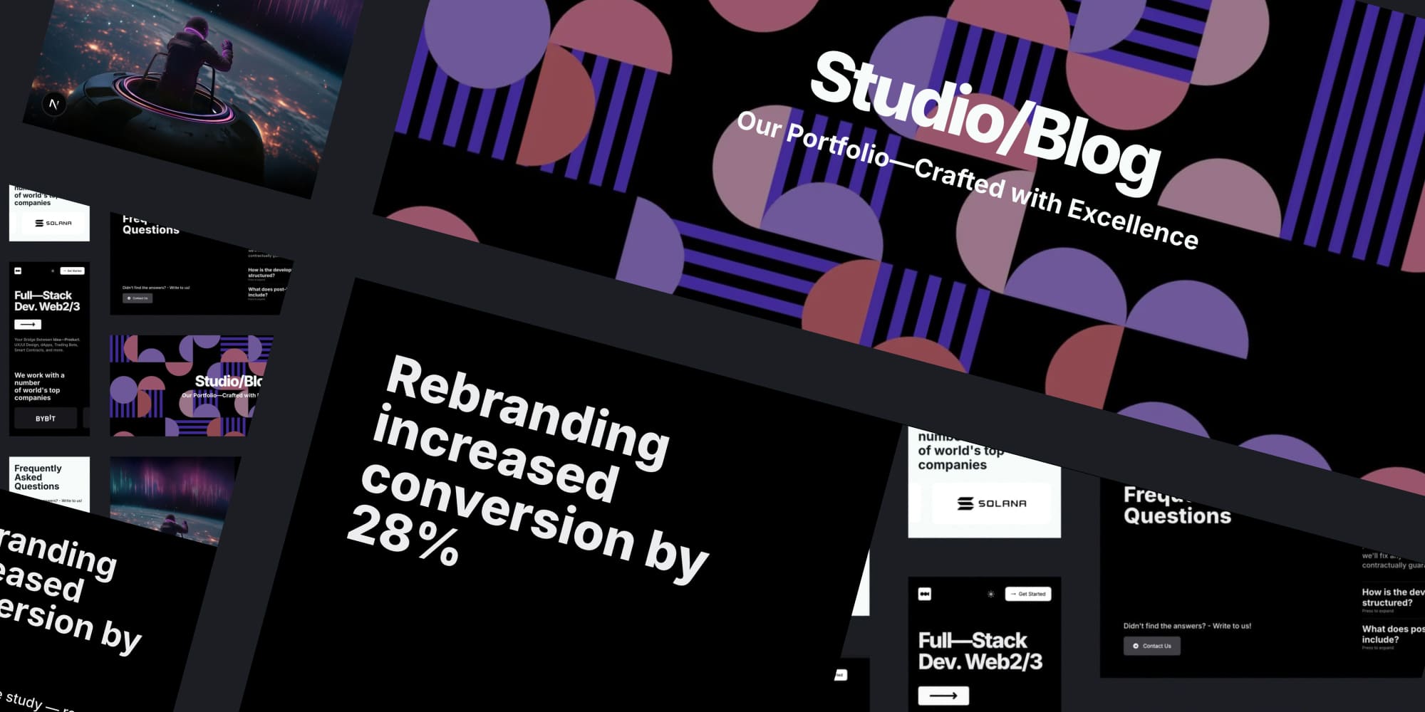 Marcius Studio blogpage: responsive design and grid layout with featured posts